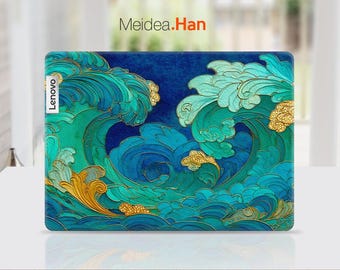 Thinkbook 14 G2 ITLskin Custom Sticker Laptop Protective Film Personalized Gift Wave Design for Legion Yoga Slim Thinkpad Thinkbook Ideapad