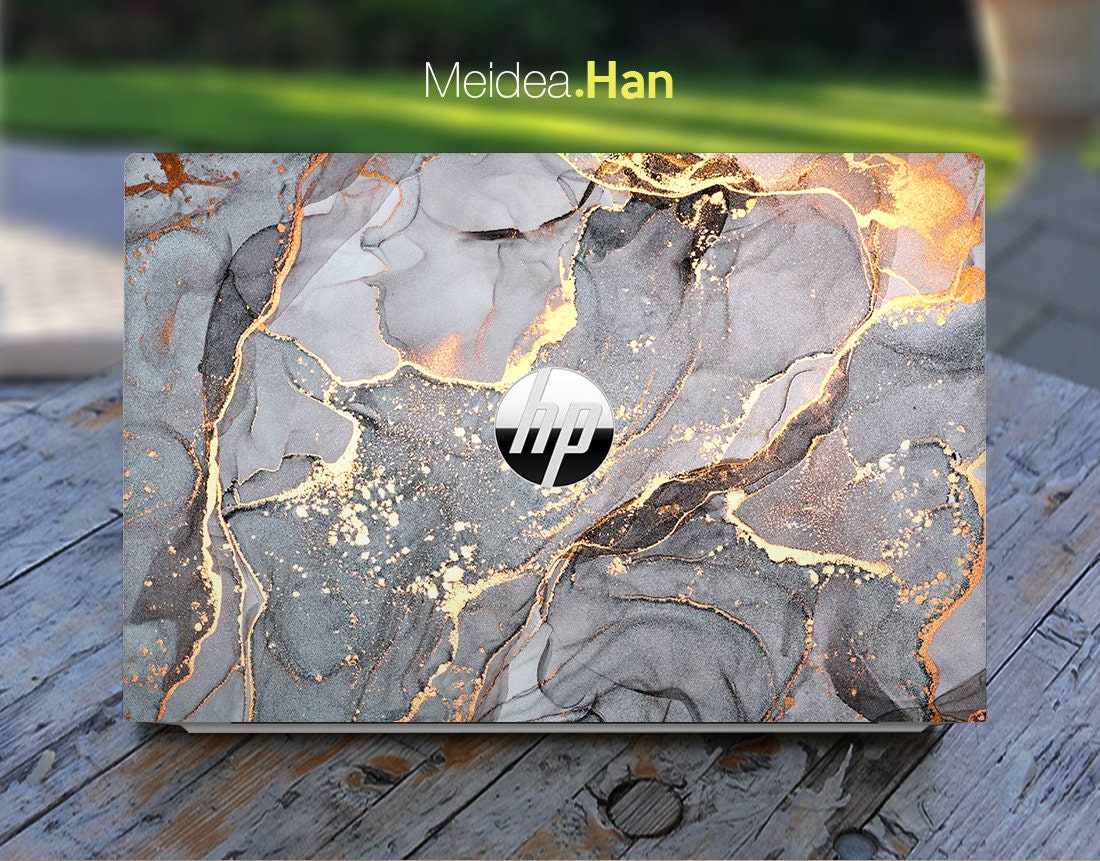 Hp  Laptop Skin Envy X360 Personalized Customizable Marble Texture Vinyl Sticker for Spectre Envy Pavilion Victus Omen Elite Probook