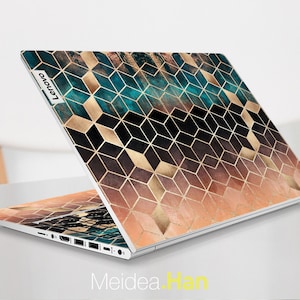 Lenovo Thinkpad Skin Black Geometric Design Customized Laptop Decal Personalized Gift Vinyl For Slim Legion Ideapad Yoga Thinkbook Thinkpad