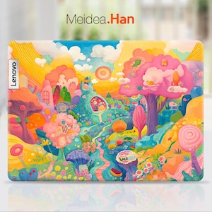 Lenovo Laptop Skin Yoga 9 2-in-1 Custom Decal Colorful Animation Pattern Design Gift for Lenovo Slim Legion Ideapad Yoga Thinkbook Thinkpad
