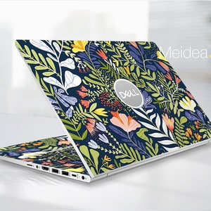 Dell Laptop Skin Inspiron 14 Personalized Customizable Plants Fine Art Green Vinyl Gift For Women For Xps Latitude Inspiron Vostro Precision