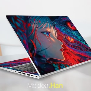 Custom Laptop Decals Hp Pavilion Skin Accessories Unique Gift Fantasy Dragon Design For Spectre Envy Pavilion Victus Elite Probook