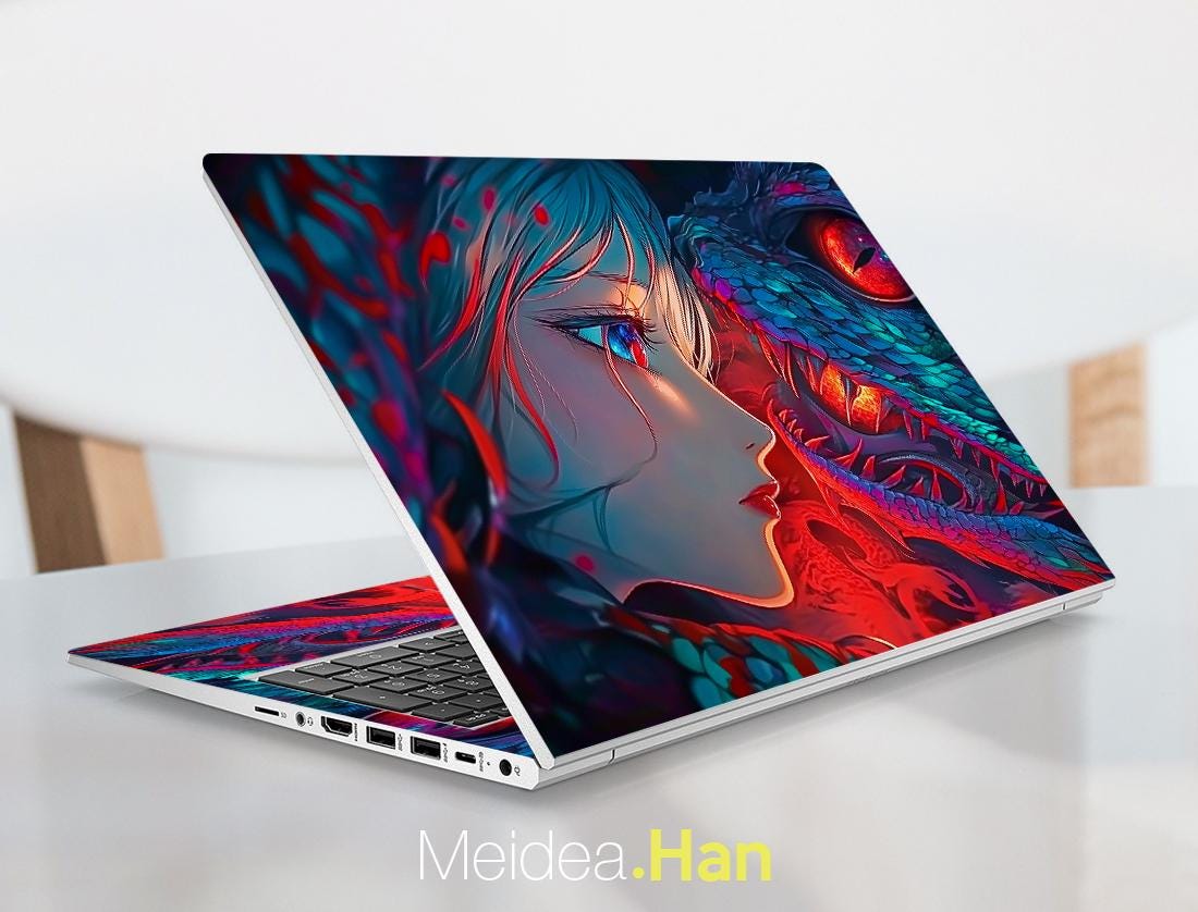 Custom Laptop Decals Hp Pavilion Skin Accessories Unique Gift Fantasy ...