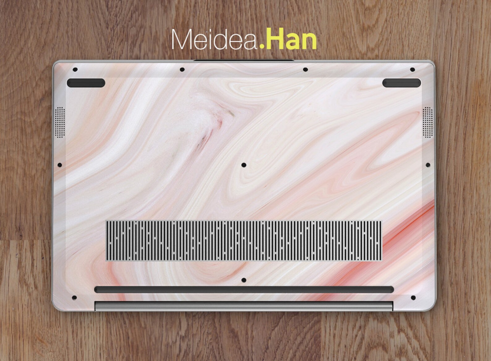 Lenovo Laptop Skins Ideapad 3 Personalized Gift Pink Simple Lines ...
