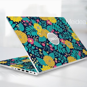 Skórki na laptopa Dell Inspiron 15 3511 Spersonalizowane, dostosowywane kwiaty Sztuka winylu Prezent dla kobiet dla XPS Latitude Inspiron Vostro Precision