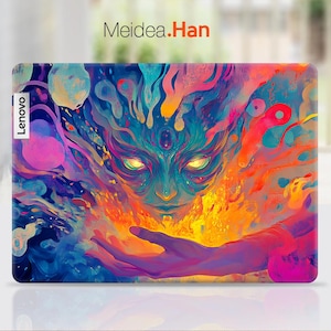 Laptop Skin Protect Sticker Yoga 9 2-in-1 Decal Gift for Him Abstract Oil Painting Style for Legion Yoga Slim Thinkpad Thinkbook Ideapad