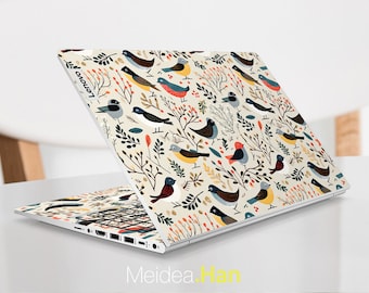 Aangepaste laptop skin Lenovo yoga stickers personalisatie wit serie ontwerp vogel patroon voor yoga Slim Legion Thinkbook Ideapad Thinkpad