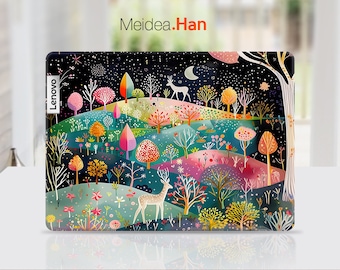 Lenovo Laptop Skin Personalized Gift Colorful Abstract Forest Design Vinyl Sticker for Lenovo Slim Legion Ideapad Yoga Thinkbook Thinkpad