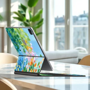 Magic Keyboard Pro 13 Skin Keyboard Wrap Oil Painting Plant Pattern Vinyl Gift for Magic Keyboard Smart Keyboard Folio Magic Keyboard Folio