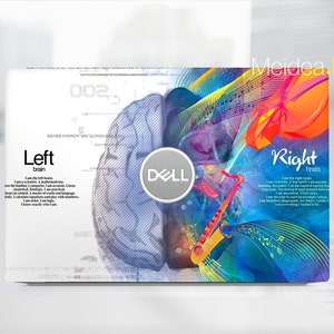 Dell Laptop Skin Left and Right Brain Dell Xps 13 Skin Personalized Customizable Vinyl Decal for Xps Latitude Inspiron Vostro Precision