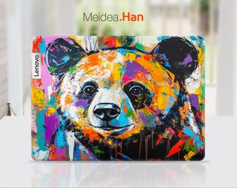 Custom Sticker Personalisieren Geschenk Laptop Skin Protect Lenovo Vinyl Aufkleber Bunte Panda Design Für Legion Yoga Slim Thinkpad Thinkbook Notepad