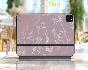 Magic Keyboard SkinCustom Floral Pattern Gifts for Black Friday  for Magic Keyboard Smart Keyboard Skin Smart Folio Magic Keyboard Decal
