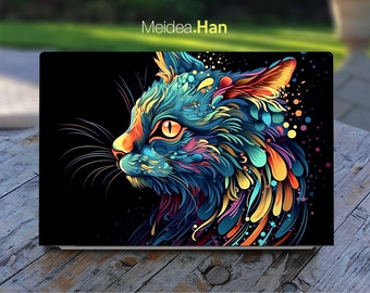 Custom Laptop Skins Hp Vinyl Decals Personalised Abstract Design Animal Cat Pattern For Spectre Envy Pavilion Victus Omen Elite Probook
