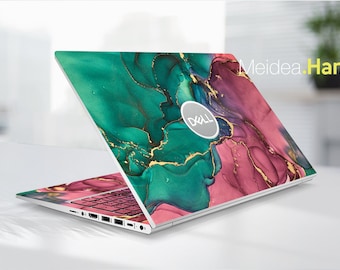 Dell precision 5520 skin Personalized customizable colored marble Vinyl Sticker for XPS Latitude Inspiron Vostro Alienware Precision