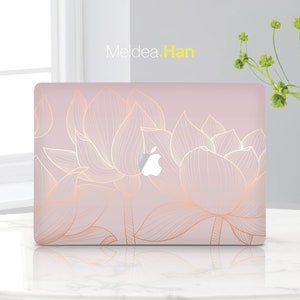 Accesorio para computadora portátil Piel personalizada Macbook Calcomanía Hermoso diseño de loto Regalo para su elegante pegatina Mac Regalo de arte Etiqueta de envoltura de vinilo personalizada