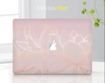 Laptop Accessorie Custom Skin Macbook Decal Beautiful Lotus Design Gift For Her Stylish Mac Sticker Art Gift Personalized Vinyl Wrap Sticker