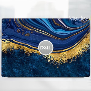 Dell Laptop Aufkleber Inspiron 15 Skin Personalisierter anpassbarer blauer abstrakter Curve-Vinyl-Aufkleber für Xps Latitude Inspiron Vostro Präzision