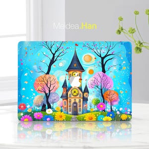 Macbook Air 13 Decal MacBook Accessories Laptop Skin Art Small Castle Design Mac Pro Protective Skin Stylish Personalized Vinyl Wrap Sticker