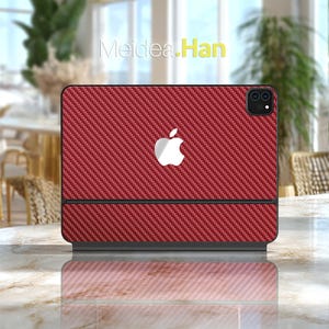 Pro 13 Magic Keyboard 2024 Sticker Carbon Fiber Dark Red DesignPersonalized Gift Magic Keyboard Smart Keyboard Folio Magic Keyboard Folio
