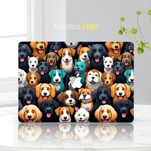 Macbook Air Skin Mother&#39;s Day Gift Art Puppy Design Mac Pro 14  Stylish Apple Decal Art Gift Custom Vinyl Wrap Sticker Laptop Protector