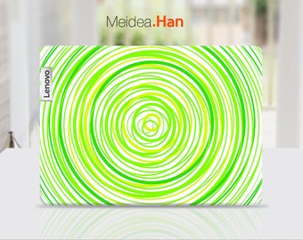 Lenovo Laptop Yoga Skins Personalisiertes Geschenk Grün Einzigartiges Liniendesign Vinylaufkleber für Lenovo Slim Legion Idealpad Yoga Thinkbook Thinkpad