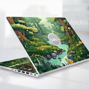 Custom Laptop Skin Dell  Inspiron 15 Inch Personalization Gifts Green Anime Scene Forest For Xps Alienware Latitude Inspiron Precison Vostro