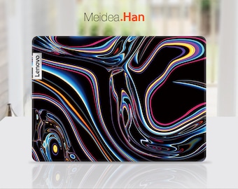 Lenovo Yoga 9 Laptop Skins, Personalized Gift Black Curve Vinyl Decal for Lenovo Slim Legion Ideapad Yoga Thinkbook Thinkpad