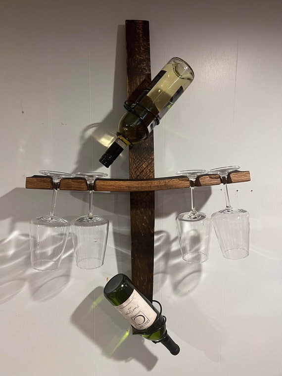 Whiskey Barrel Wine Rack, Barrel Stave Wine Rack, Wine Rack With