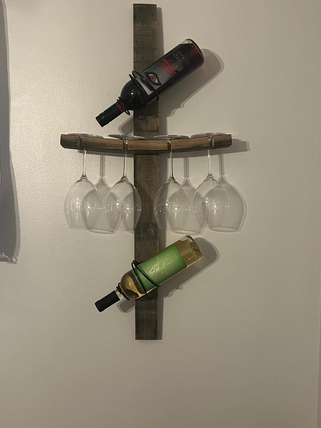 Whiskey Barrel Wine Rack Barrel Stave Wine Rack Wine Rack Etsy