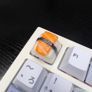 Lachs (Sake) Nigiri Sushi Keycaps Custom Handmade Artisan