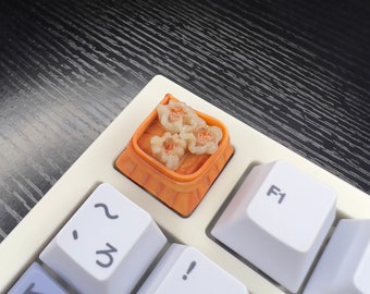 Shumai Dim Sum Artisan Keycap - Handmade Polymer Clay - Mechanical Keyboard - Cherry MX - Asian Food Keycap Gift