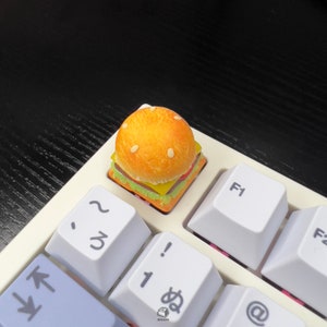 Cheeseburger Keycaps Custom Handmade Artisan