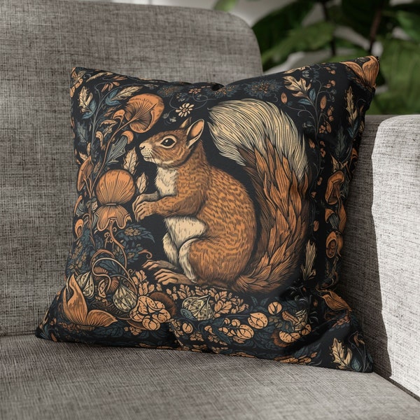 William Morris inspiriert Eichhörnchen Geschenk Kissenbezüge Zauberwald Dekorative Kissenbezüge 20x20 Waldtiere Forestscore Geschenk für sie