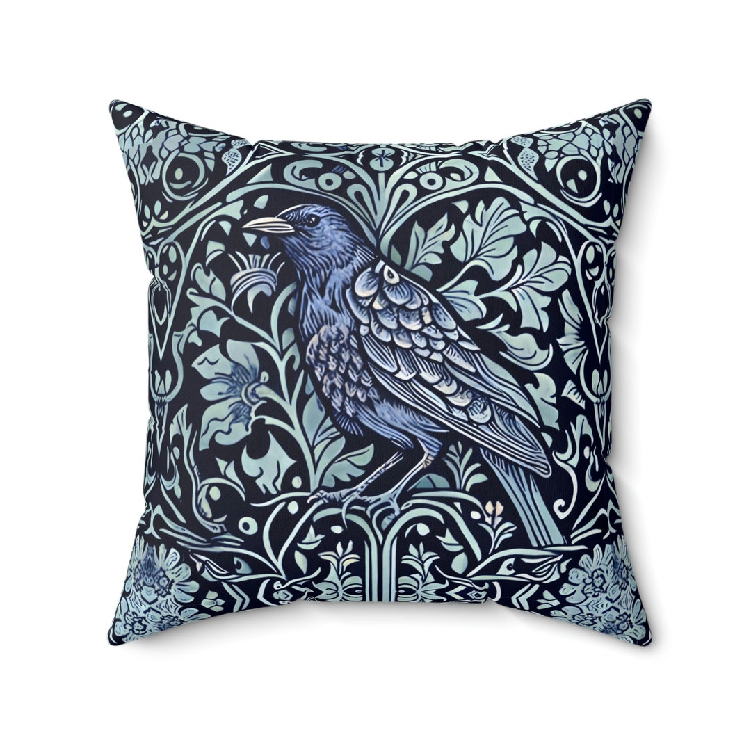 Forestcore Raven Art Pillow Case Edgar Allan Poe William Etsy