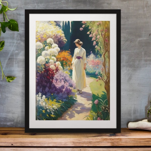 Impressionist art painting Abbott Fuller Graves Floral art Aesthetic poster Living room wall decor Landscape wall art Famous art print gift