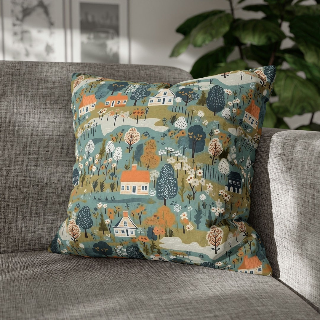 Cottagecore Colorful Throw Pillow Covers 18x18 Nursery Decor Couch ...