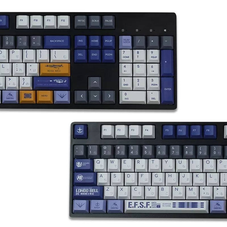 Custom Keycaps Gundam 136 Pcs Set Anime Theme for Mechanical Etsy