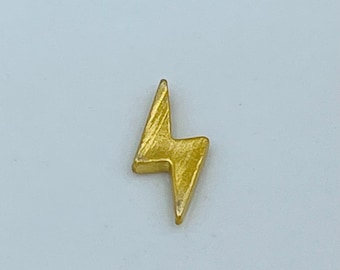 Złota zawieszka błyskawicy matowa (srebro próby 925 wypełnione złotem)