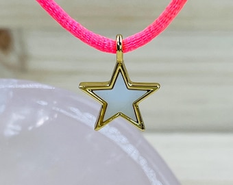 Amulet Gwiazda Z Masy Perłowej + Zawieszka z 24-karatowego Złota