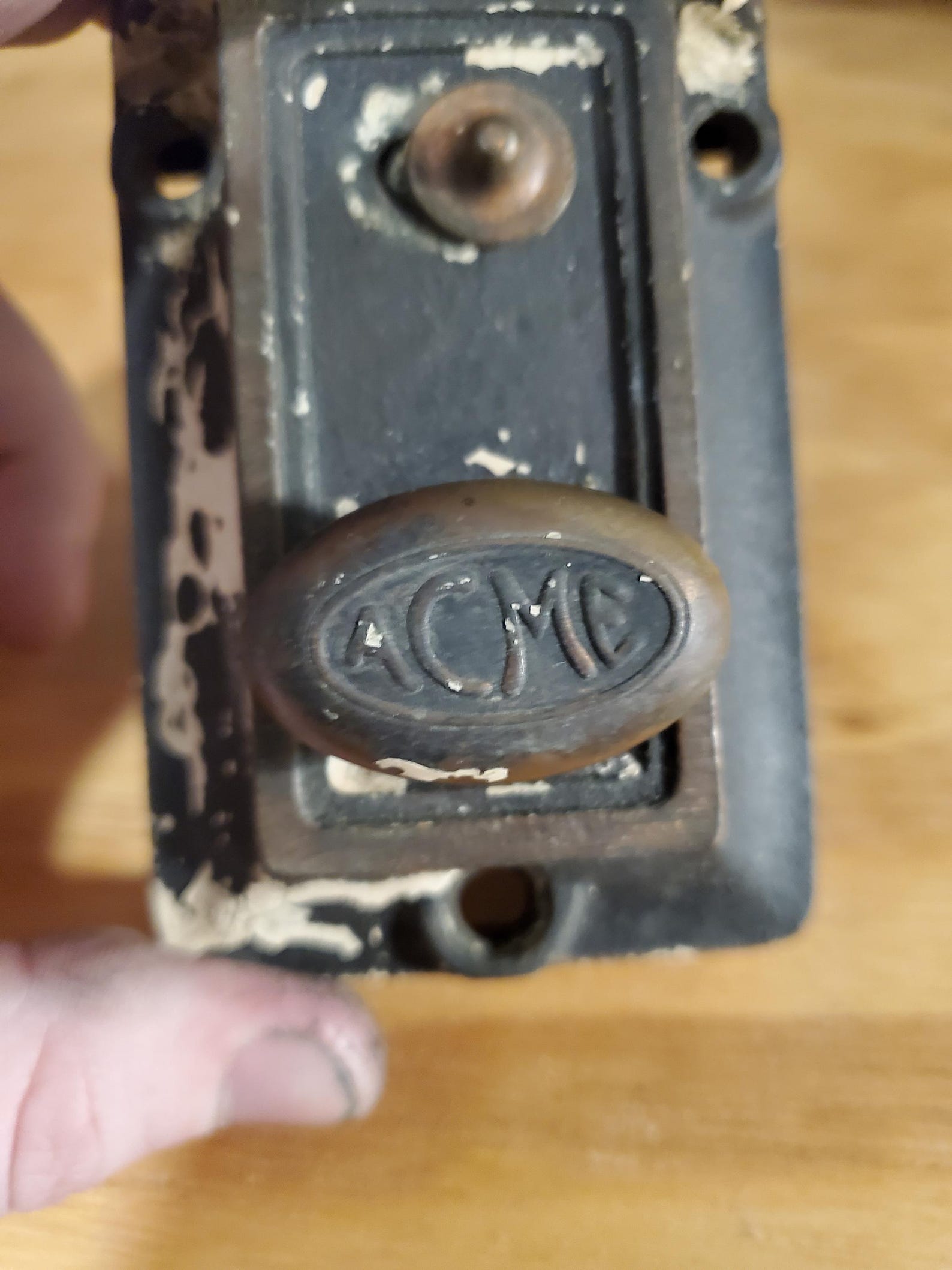 Vintage ACME Cast Iron Deadbolt Door Lock - Etsy