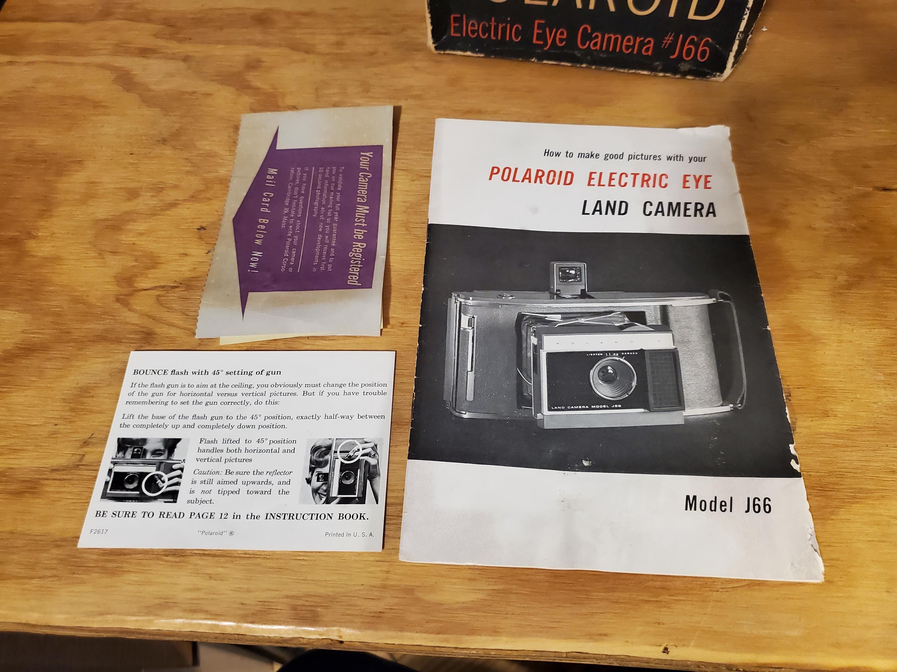 1960's Polaroid Electric Eye Land Camera Model J66 - Etsy