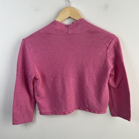J Jill Linen Blend Sweater Small Cropped Cardigan… - image 2