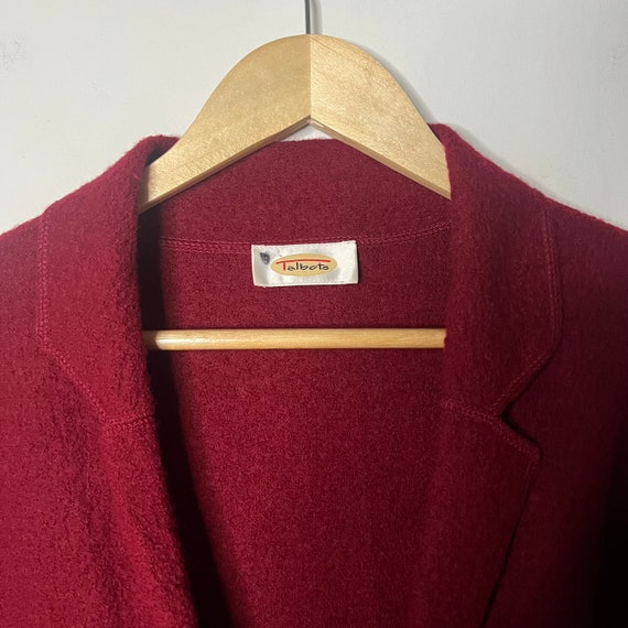 Vintage Talbots Wool Wrap Cardigan Jacket Holiday… - image 3