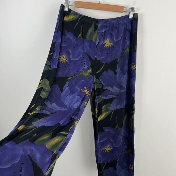 Chicos Travelers Pants 2 Large Floral High Rise W… - image 2