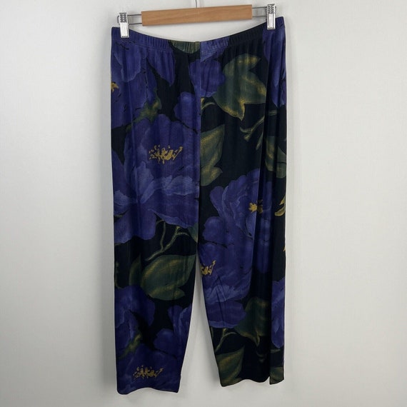Chicos Travelers Pants 2 Large Floral High Rise W… - image 3