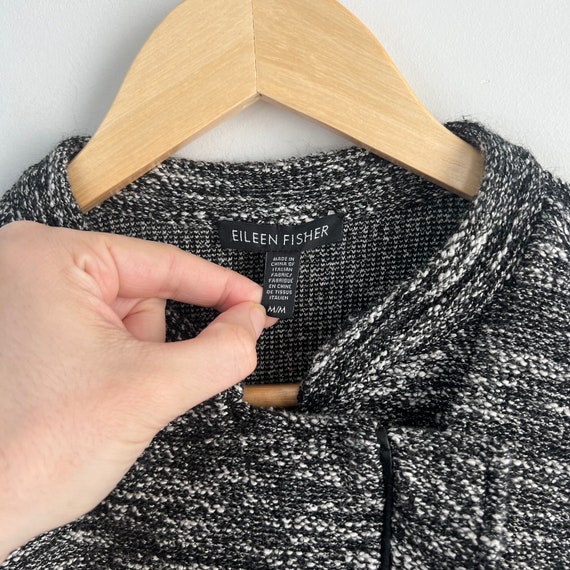 Eileen Fisher Small Tweed Jacket Blazer Full Zip … - image 3