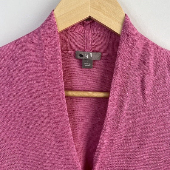 J Jill Linen Blend Sweater Small Cropped Cardigan… - image 4