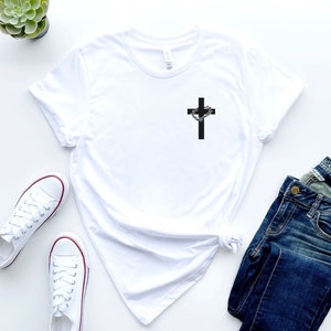 Cross with Crown of Thorns Shirt, Jesus Shirt, Christian T-Shirt, Religious Gifts, Bible Verse Shirt, Motivational Easter Shirt, Jesus Tee