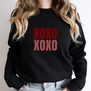 XOXO Sweatshirt, Xoxo Valentines Day Sweatshirt For Woman, Valentines Day Gift, Cute Valentine Shirt, VDay Sweatshirt and Hoodie