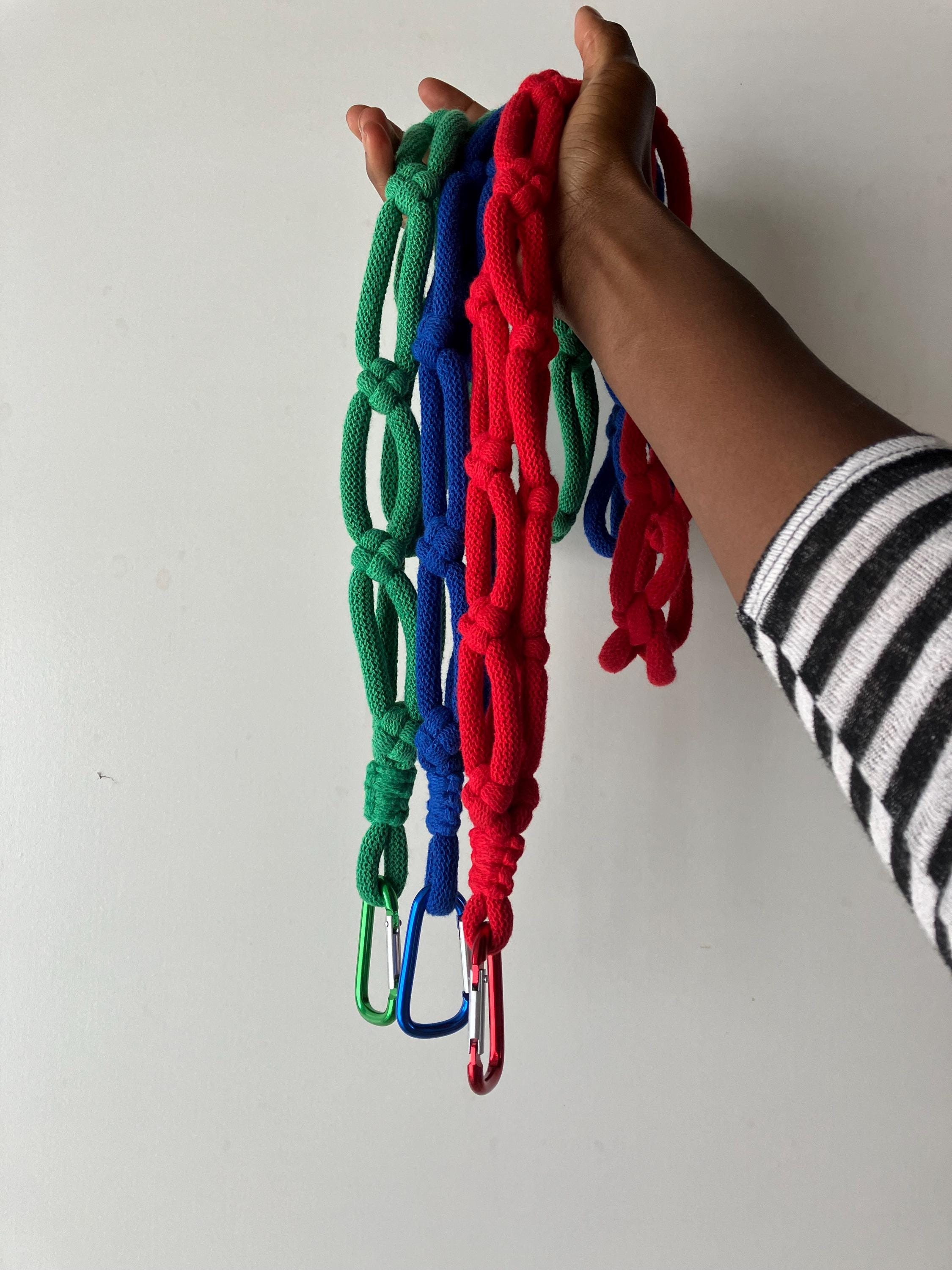 Knotted Rope Phone Sling, Carabiner Bag Strap, Cozy Paracord - Unknot ...